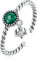 Damen-Ring aus 925er-Sterlingsilber, Malachit-Ring in offener Größe für Damenschmuck, grüner Edelstein-Ring