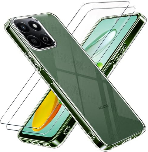 LYJERRY Cover con 2* Vetro Pellicola Compatibilità con Honor 200 smart Cover antiurto Custodia piu Vetro temperato protettiva protezione Per Honor 200 smart Vetrino