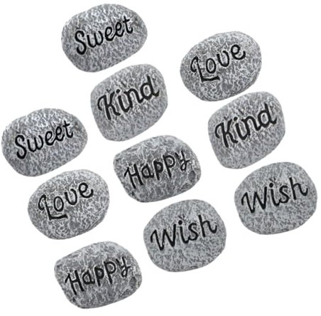 IWOWHERO 10pcs Decorative Resin Stone Aquarium Gravel for Fish Tank Pebbles Landscape Rocks Reusable for Garden Flowerpot Vase