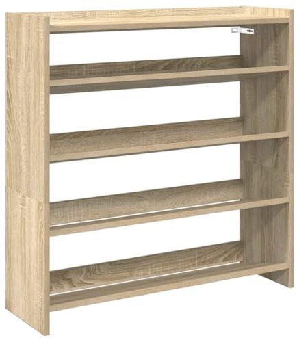 vidaXL Schuhregal Sonoma-Eiche 80x25x81 cm Holzwerkstoff, Schuhschrank, Schuhaufbewahrung, Schuhe Organizer, Schuhe Aufbewahrung, Schrank Schuhe