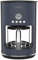 Terraillon - NEW MOON- Cafetière filtre Electrique, Programmable, Verseuse verre,1080W, Capacité 1,25L, Maintien au chaud, Fonction anti-goutte, Filtre amovible, Corps en Inox peint, Bleu