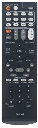VINABTY RC-710M Ersetzen der Fernbedienung Passend für Onkyo Audio Video Receiver Stereo AV Surround Receivers TX-SR333 HT-R560 HT-R393 TX-SR606 TXSR606B TXSR606S SR606S HT-S7100 HTS7100 TX-SR607