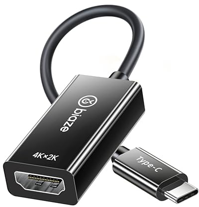 biaze ZH92 USB C to HDMI Adapter, 4K@60Hz HDR for Laptop/PC/TV/Monitor/Projector, Plug and Play, HD Audio Video Transmission, Compatible with Windows/Mac