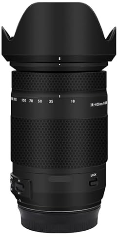 Autocollant en vinyle pour objectif d'appareil photo Tamron 18-400 mm F3.5-6.3 Di II VC HLD pour Canon EF Mount Macro Coat Wraps 18 400 (noir mat)