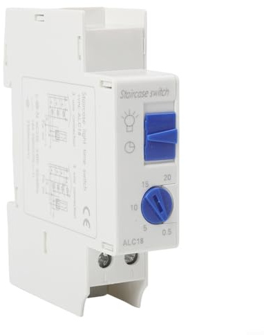AC 220-240V Timer Interruttore per Luci Scale Regolabile 0.5-20 Min Interruttore Elettrico Automatico Della Luce, Risparmio Energetico ABS Montaggio A Parete Controller in