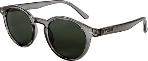 I NEED YOU Sonnenbrille TAHITI für Damen & Herren Retro Rund, UV‑400 Schutz, aus Recycelten Materialien gefertigt, Rückseitig Entspiegelt, mit Federscharnieren, inkl. Etui & Tuch, Grau