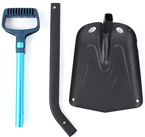 Pala de Nieve Plegable de aleación de Aluminio, Pala de Camping de Mango Largo multifunción para Exteriores, Ideal para retirar Nieve y Barro; Herramienta portátil para Escalada y