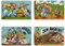 Logoshirt Astérix Le Gaulois - Asterix, Obelix & Panoramix Ensemble de 4 Planches à Petit-déjeuner - Multicolore - Design Original sous Licence
