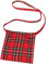 Amakando Schottentasche - mit Klettverschluss - Tasche Schottenmuster Accessoire Schottenrock Kostümzubehör Kilt Schultertasche Schottin Umhängetasche kariert