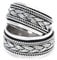 Windalf Wikinger Ring WYKIN h: 1 cm Drehring mit Wikingerknoten Handgeschmiedet Hochwertiges Silber (Silber, 60 (19.1))