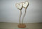 2 Drahtherzen, individualisierbar, als Geschenk oder Dekoration, für Geburtstag, Weihnachten, etc., ca. 14 cm