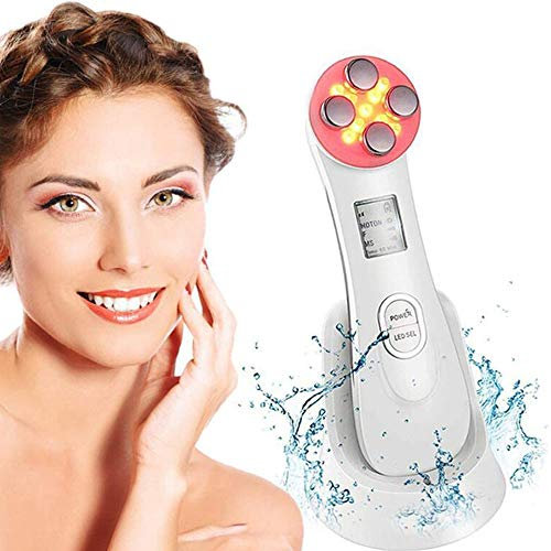 ZLYJ Aparato Facial Ultrasonido,Aparato Facial Antiarrugas Terapia de luz Radiofrecuencia Facial Antiarrugas Anti-envejecimiento, Limpieza Profunda, Cuidado Facial