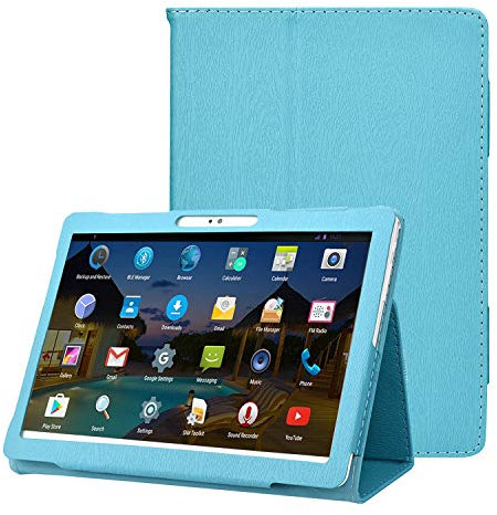 AKNICI 10 Zoll Folio Hülle für TOSCIDO M863/X104/X109/X108,Dragon Touch Notepad K10/K10/Max10,ACEPAD 140/A130,LNMBBS N10,Qimaoo 10,Padgene 10,TYD-107/108/109,Haehne 10,YOTOPT X109,ZONKO K105,Blau