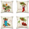 JOTOM Weihnachten Kissenbezug wasserdichte Kissenhülle 45x45cm 4er Set Sofakissen Dekokissen Bezug für Sofa Zimmer Outdoor Balkon Terrasse Patio Garten Outdoor C