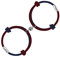 free-space 2 Stück Paar Magnetische gegenseitige Anziehungskraft Armbänder mit LOVE Gravur Geflochtenes Seil Armband Paar Geschenk Schmuck Set für Männer Frauen (Blau Rot)