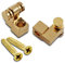 Jersvimc 2 Pcs Guitar Roller String Tree, Gold String Tree Retainer Telecaster String Guide Bass String Retainer Screw for Tele Start(Brass)