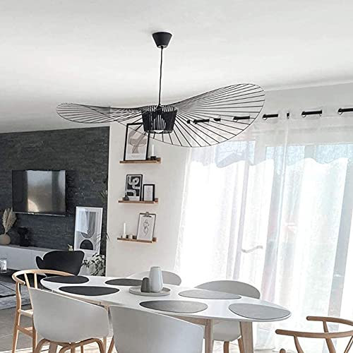 YONIISEA Vertigo Lampe 170cm Schwarz, Modern Ambientebeleuchtung Hängelampe, Höhenverstellbar Vertigo Pendelleuchte Deckenlampe mit E27 Fassung, Hängeleuchte fur Wohnzimmer/Schlafzimmer, Max 40W