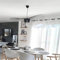 YONIISEA Vertigo Lampe 170cm Schwarz, Modern Ambientebeleuchtung Hängelampe, Höhenverstellbar Vertigo Pendelleuchte Deckenlampe mit E27 Fassung, Hängeleuchte fur Wohnzimmer/Schlafzimmer, Max 40W