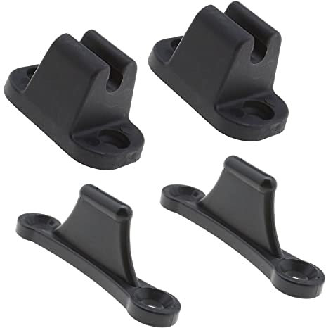 OTOTEC 2x Door Retainer Kit T Shape Door Stop Retaining Catch Holder Set Black Plastic for Camper RV Motorhome Caravan Campervans