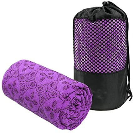 WWYL Yoga Handtuch rutschfest, Quick Dry Mikrofaser Yogatuch,Hot Yoga Towel Mit Antirutsch-Noppen, Gymnastikmatte Für Yoga, Pilates, Sport, Gymnasik Und Training (183 x 63 centímetros,# - F)