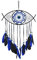 Traumf?nger Blaue Augen Handgemachter Dreamcatcher mit Federn B?Ser Blick Boncuk Evil Eye Dreamcatcher Wandbehang Ornament für Wohnzimmer Schlafzimmer Dekoration