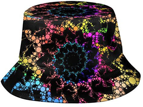 Regenbogen-Batikdruck, Fischerhut, bunt, Sommer, Unisex, bedruckt, Sonnenschutz, lässig, Fischerhut, Batik-Muster-7, Einheitsgr��e