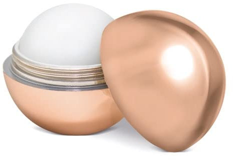 Bálsamos labial redondo con aroma a vainilla color rosa-oro. Dermatológicamente testado, balsamo labial para detalle de invitados en bodas, bautizos, comuniones o cumpleaños (1)