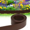 Herrselsam Bordo per prato in plastica per aiuole, bordo rotondo per aiuole curve, bordo invisibile, prato in plastica robusta (lunghezza 25 m, altezza 12,5 cm, marrone)
