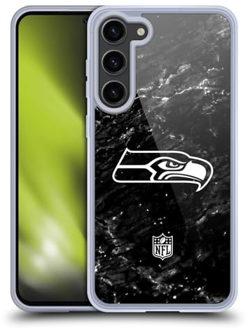 Head Case Designs Offizielle NFL Marmor Seattle Seahawks Artwork Gel Handyhülle Hülle [Militärischer Schutzgrad] Kompatibel mit Samsung Galaxy S23+ 5G