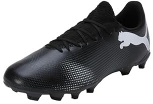 PUMA Future 7 Play FG/AG, Soccer Shoe Hombre, Black White, 43 EU