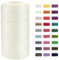 CAMAL Polypropylene Garn 1,5mm x 200m Häkelgarn für Taschen Makramee Garn für Handtasche Häkeln Polypropylene Yarn für Handwerk Wohndekorationen, Platzteller, Umhängetasche (Milchiges Weiß)