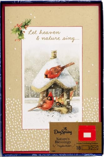 DaySpring - Marjolein Bastin - Let Heaven & Nature Sing - 18 Cardinal Weihnachtskarten und Umschläge (U1009)