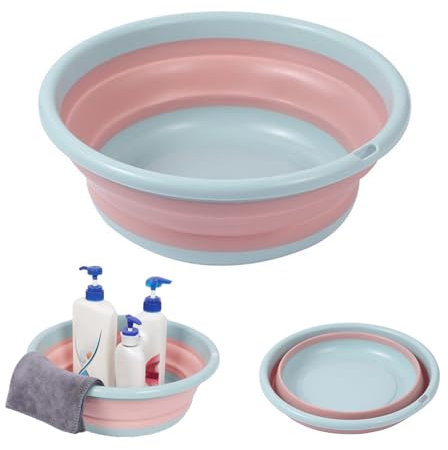 Fregadero Portátil para Lavavajillas, Tina Plegable Barreño Plegable Cuenco, Lavabo para Lavabo, Lavabo plegable, Fregadero Plegable, para Lavavajillas, Camping, Senderismo, Pesca, 21 * 30.5 * 11cm