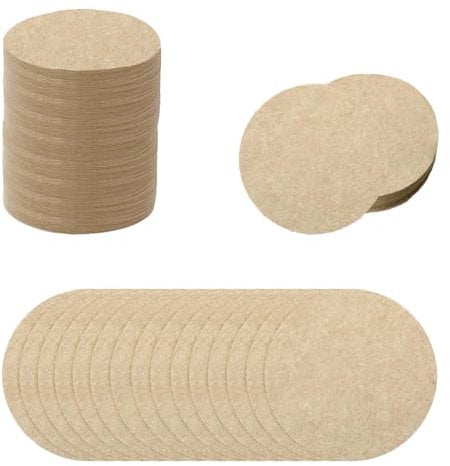 Quixotical 300 Piezas Filtros de Café Redondos 51mm, Papel de Filtro sin Blanquear, Compatible con Aeropress, Cafeteras y Espresso