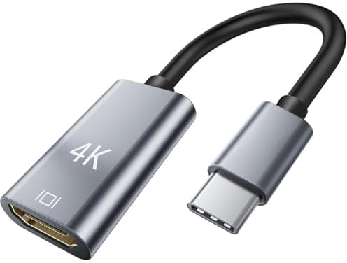 dattatore da USB C a HDMI 4K a 60Hz, convertitore femmina HDMI digitale AV USB di tipo C certificato MFi per Apple iPhone 16 15 Pro/Max, MacBook Pro/Air, iPad Pro, iMac, Galaxy S23, Surface, XPS e
