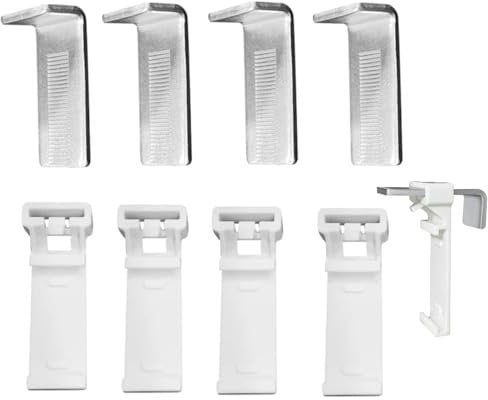 Supporti a Morsetto per Tende a Rullo,8Pcs Tenda a Rullo Staffa tende a rullo doppie/rullo duo senza foratura per PVC Tenda a Rullo in Legno Finestra Porta Anta Morsettiera per fissaggio a Rullo