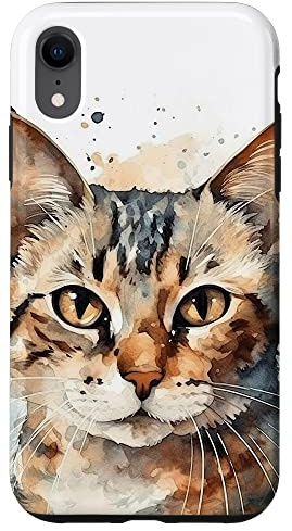 Cat Watercolor Graphic Case for iPhone XR