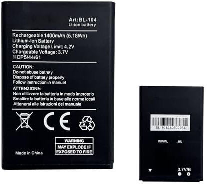 HIGHAKKU Ersatzakku Batterie BL-104 kompatibel mit NGM Facile Ego+ NGM Art Cell Phone