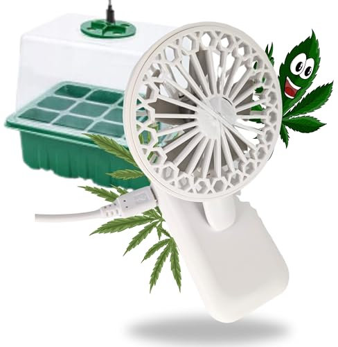 TronicXL Mini USB Ventilator Grow mit Clip Klipp Klemme Klemmventilator I Clipventilator für Zimmergewächshaus Gewächshaus klein Growbox