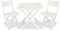 HEFZGDB Set da Bistrot 3 pz in Plastica Bianco Sedie da giardino Tavolo da giardino con sedie Arredo giardino Adatto per patio, bordo piscina, giardino.