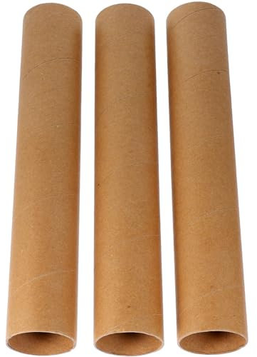 DIYEAH Papprollen Zum Basteln 3 Stück Braune Pappröhren Blanko Rund Toilettenpapierrollen Bastelröhren Papierhandtuchrollen Für Bastelprojekte