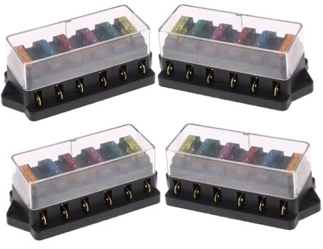 LALADEFIEE 4stücke -sicherungskasten Für Autos Und Motorräder Ersatzsicherungskasten Für Kfz Sicherungsblöcke Für Fahrzeuge Für Boote Praktische Lösung Für LKW-Besitzer