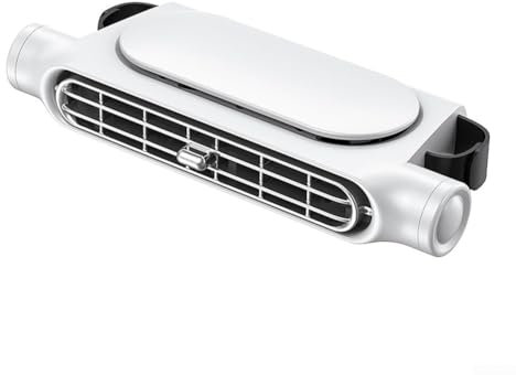 Zilimontt Potente y silencioso para ventilador de asiento trasero de automóvil, ventilador de asiento de coche, cable de alimentación tipo C y potente refrigeración para asiento trasero, ventilador de