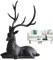 Anloximt Weihnachts-Rentierfiguren - Harz-Hirsch-Statue, Bücherregal, Rentier, Bastelornament,Elegante Hirschskulptur, modernes Ornament für Einweihungsparty, Weihnachten, Hochzeit, Geburtstag