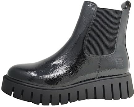BAGATT D31-AO132-5700 Bottines pour femme, Noir laqué, 38 EU