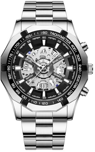 Basfur Watch Bas-Mon-Ho-225-07, Silber & Schwarz, Modern