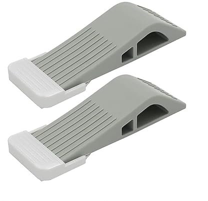 GEEKHOM Türstopper, 2er Pack Türstopper keil für den Boden, Hochleistungs-Türschnapper aus Gummi, Rutschfester & Kratzfester Türkeil Stapelbar für Balkontür, Kinderzimmer & Büro Schutz, Beige