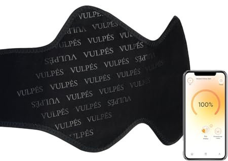 Vulpés HeatBelt Pro 10 – intelligenter Wärmegürtel für Rücken, Becken, Nieren | Infrarotwärme | Aus natürlichem Bambusmaterial (frei von Chrom, Blei) | 10.000mAh PowerBank | Entwickelt in Deutschland