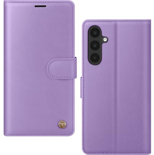 AIMOYU for Samsung Galaxy A36 5G Case, Flip Wallet Leather Phone Case with [4 Card Slots] [Kickstand] [RFID Blocking] Magnetic Protective Shockproof Cover for Samsung A36 Phone Case - Purple