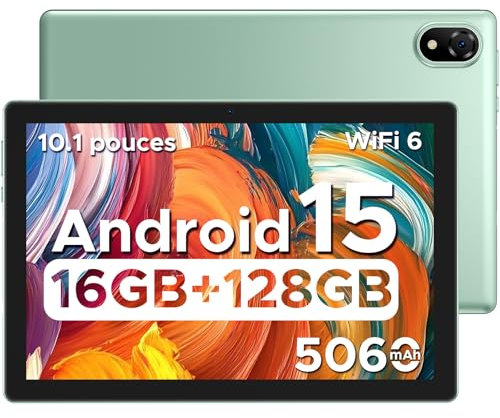 DOOGEE U10 Tablette Android 15 [2025], 16GB RAM + 128GB ROM(2TB TF) Tablette 10 Pouces, 2.0 GHz, WiFi-6 / BT 5.0 / 5060mAh / 8MP+5MP Tablette Tactile, Vert